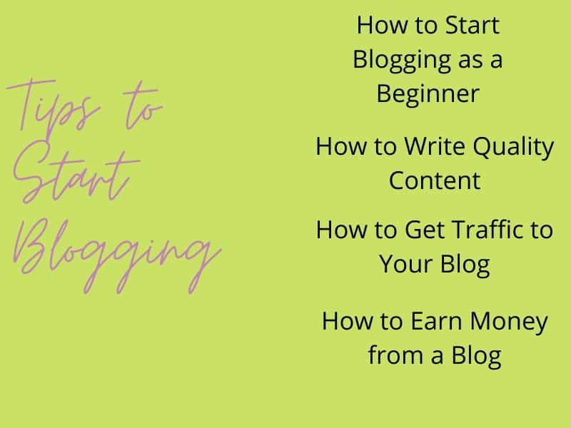 Tips to Start Blogging