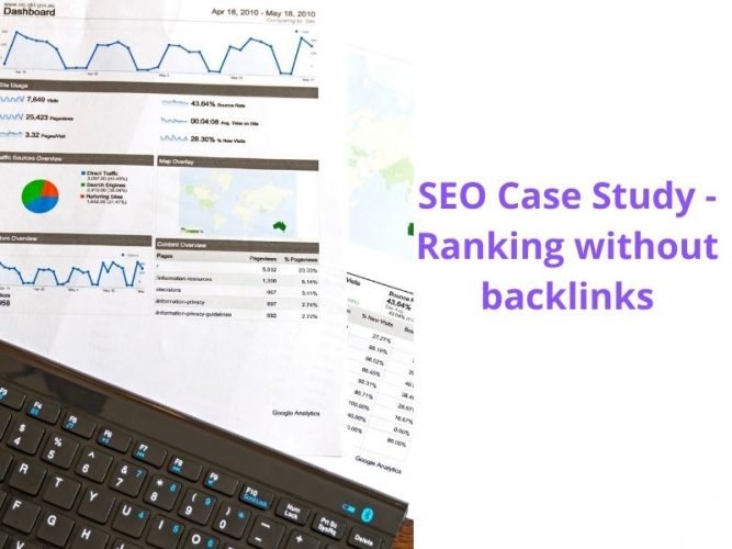 SEO Case Study - Ranking without backlinks